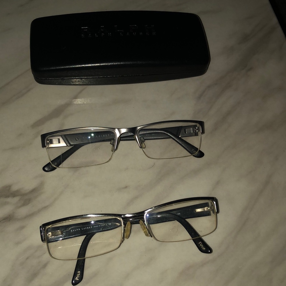 Two pairs of Ralph Lauren eye glasses that I believe are reading glasses